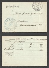 Germany Field Post Letter WW1