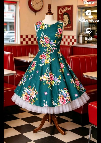 Size retro style dress - size, 12