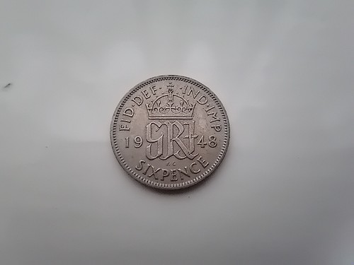 1948 sixpence george - sixpence,