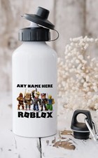 ROBLOX,  PERSONALISED,  aluminium water bottle with 2 lids