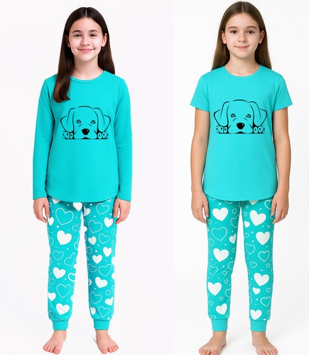 Girls puppy pyjamas - girls, dog