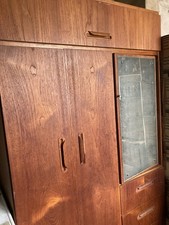G Plan Mid Century Wardrobe With Drawers And Mirror