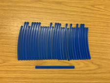 LEGO Vintage Blue Train Track Railway Rail Straight Curved Bundle x 30 pieces!