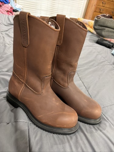 New red wing steel toe - red,