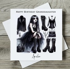 Gothic Birthday Card Goth Girl