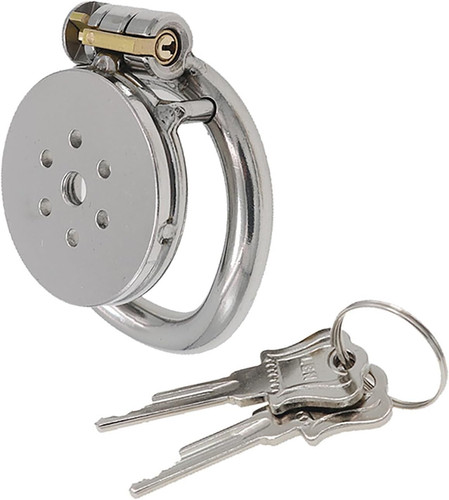 Flat chastity cage metal - chastity, male