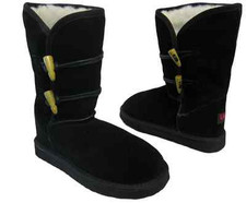 NEW UKALA TAJ LOW BLACK BOOTS WOMENS 5 SUEDE & MERINO STYLE: W80013