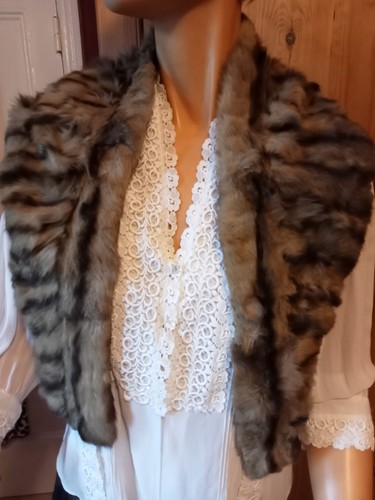 Vintage real fur stole scarf - real, stole/scarf/