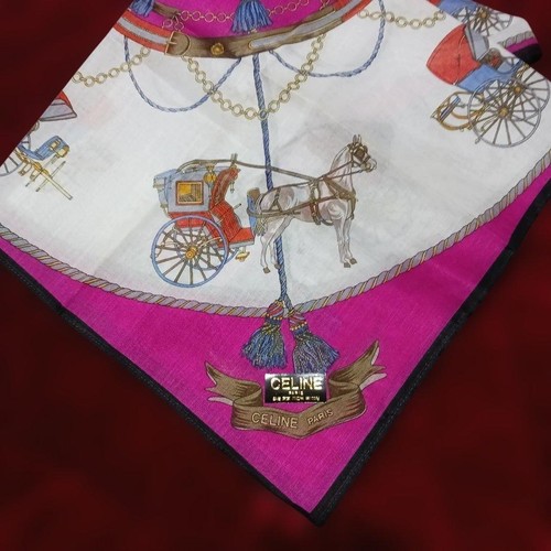 Celine handkerchief wagon red - celine,