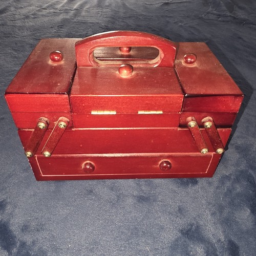 Vintage wood accordian sewing - accordian,