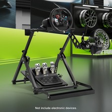 Hottoby Racing Wheel Stand with Seat Fixed Slot Fit Logitech G29 G920 G923 GPRO