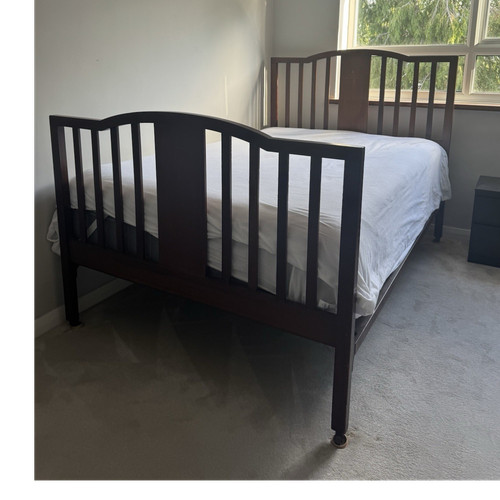 Edwardian dark wood - dark, bed