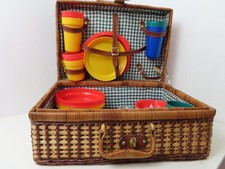 Vintage Green Wicker Woven