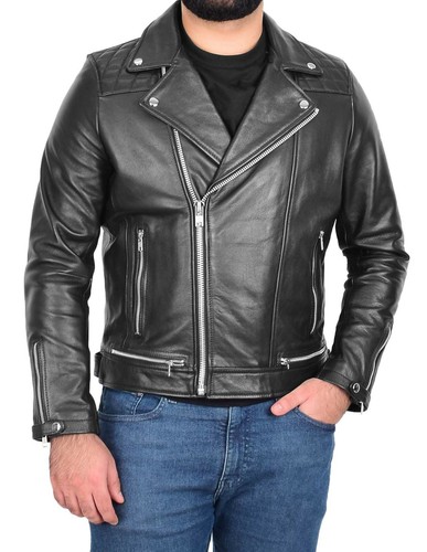 Men genuine cowhide black - men,