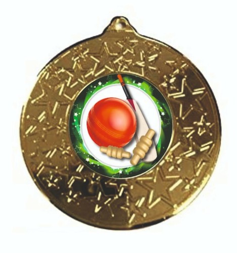 Cricket medal with - medal, ribbon