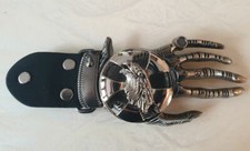 Skeleton Hand Solid Biker Belt