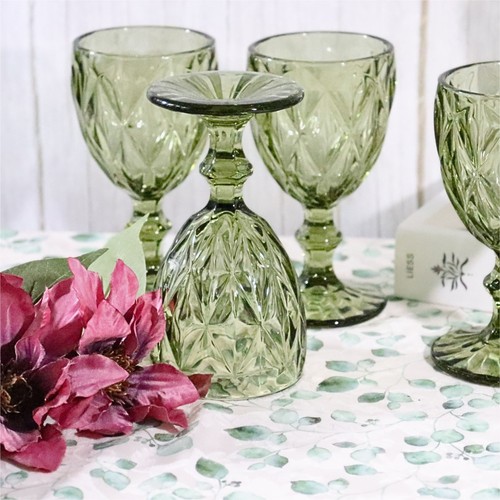 Coloured vintage goblets - vintage,
