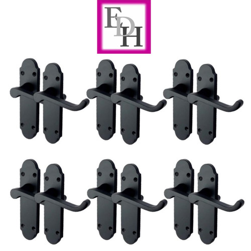 Matt black victorian scroll - black,