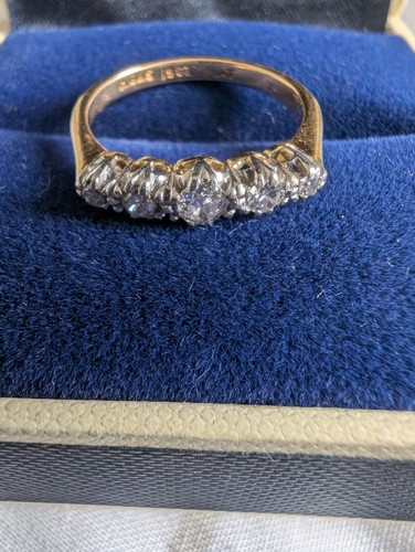 18ct gold platinum diamond old