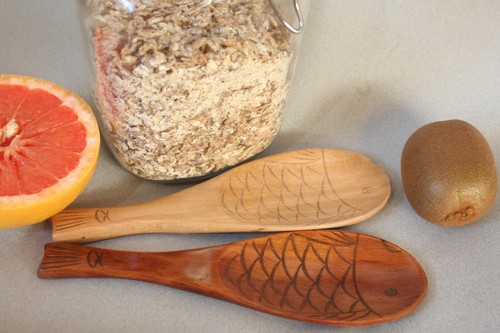 Wooden fish spoon 20cm - fish,