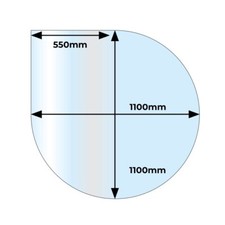 Glass Hearth Tear Drop Clear