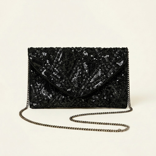Handmade black sequin handwork - handmade,