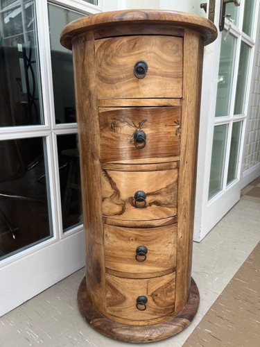 Round chest five drawers - round,