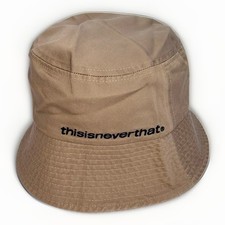 Thisisneverthat Men’s Bucket Hat Beige Large Cotton Long Bill Hat New Oi Polloi