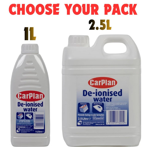 Carplan ionised water - carplan, de-ionised