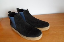 Ladies Navy Pacific Suede Gabore Lourdes Chelsea Slip On Boots UK 9