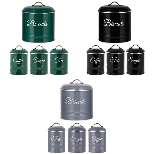 Tea coffee sugar - tea, canisters