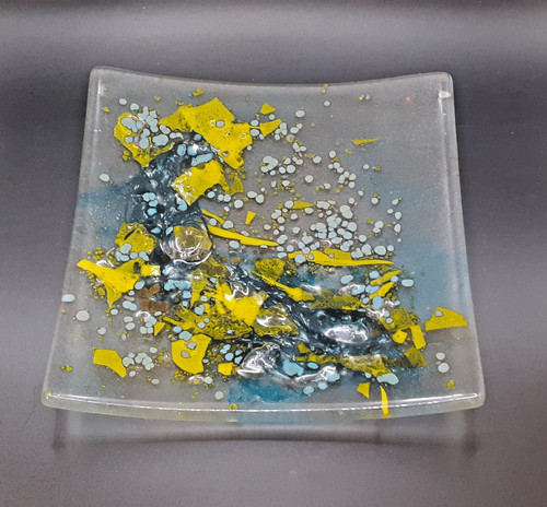 Fused art glass - art, square