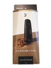 D'Addario H ligature for Alto Saxophone in Gold with Cap