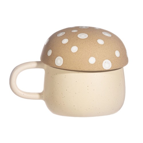 Cream mushroom mug - mug, with