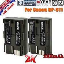 2× Rechargeable For Canon EOS 10D 20D 30D 40D 50D 300D BP-511A Pro1 OH  Battery