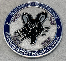 Metropolitan Police Road Policing Black Rat Challenge Coin 50mm Jubilee 2022