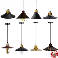 Industrial Pendant Light Modern Hanging Retro Lamp Shade LED Ceiling Light UK