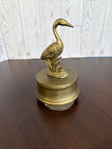 Vintage brass music box - brass,