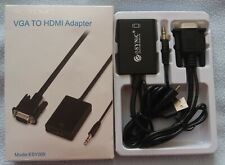 eSynic VGA to HDMI Converter HD 1080P VGA Converter to HDMI PC VGA Male to HDMI 
