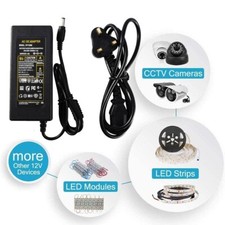 12V 6A Power Supply Adapter AC to DC Transformer UK Plug for Strip Light CCTV
