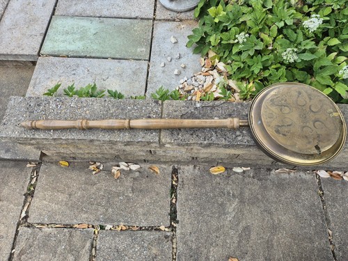Antique copper bed warming pan - antique,