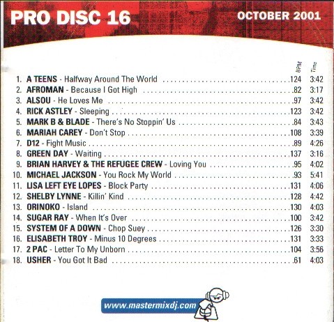 Various mastermix pro disc - various,