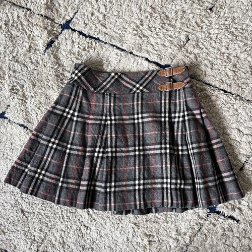 Burberry blue label gray plaid - label,