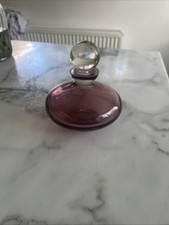 Coloured decorative glass bottle with stopper