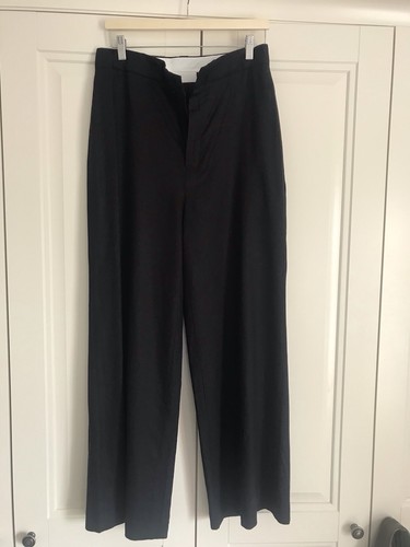 Zara black linen - wide, leg