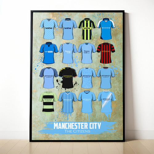 Manchester city painted shirt - manchester,