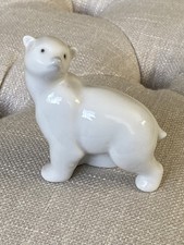 Small Lladro Nao Standing Polar Bear 3” Tall
