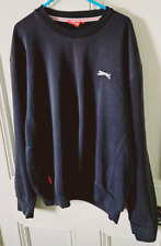 SLAZENGER L/SLEEVE SWEAT TOP SIZE ADULTS LARGE NAVY