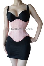 Heavy Duty Flat Front Double Steel Boned Cotton Women's Waist Trainer Corset