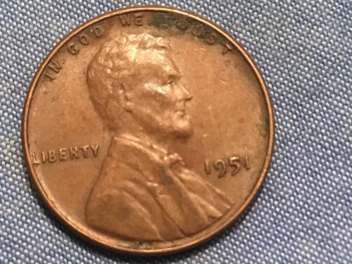1951 usa cent coin - 1951, one